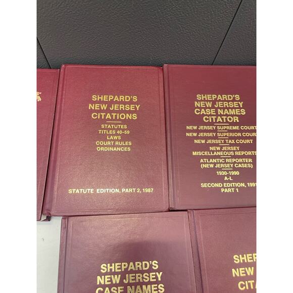 Shepard’s New Jersey Citations (1987) 8-volume set. Excellent Condition - Picture 4 of 11